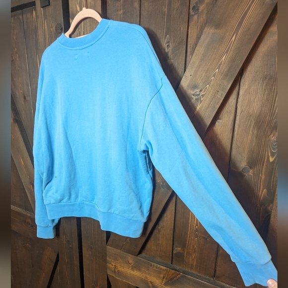 Pangaia Grade Sky Blue Crew Neck Recycled Organic Cotton Sweatshirt Size Small - Picture 7 of 8